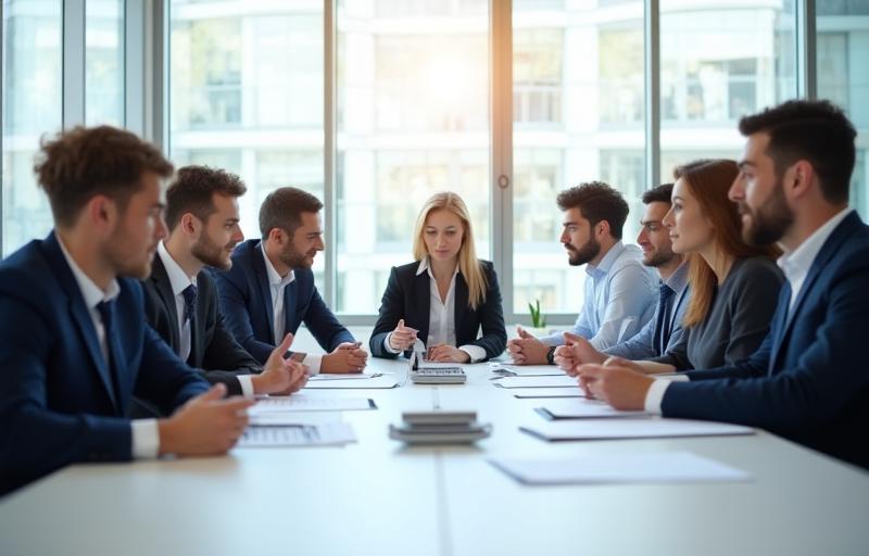 Image showing Northstar team members collaborating in a modern office